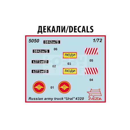 Zvezda URAL-4320 Truck makett 1:72 (5050Z)