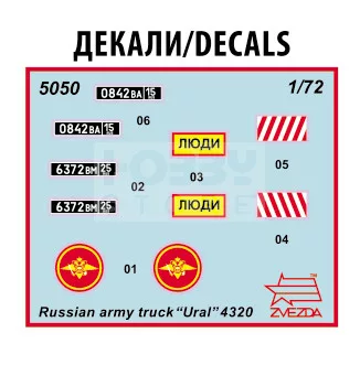 Zvezda URAL-4320 Truck makett 1:72 (5050Z)