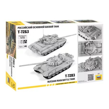 Zvezda T-72 B3 Main battle tank makett 1:72 (5071Z)