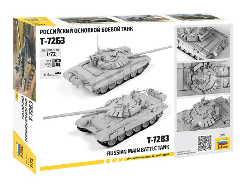 Zvezda T-72 B3 Main battle tank makett 1:72 (5071Z)