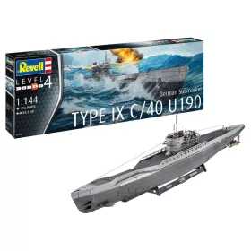   Revell German Submarine Type IX C/40 (U190) – 1:144 tengeralattjáró makett