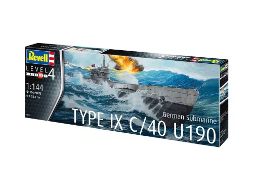 Revell German Submarine Type IX C/40 (U190) – 1:144 tengeralattjáró makett