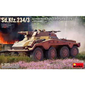   MiniArt Sd.Kfz.234/3 Schwerer Panzerspähwagen «Stummel» – 1:35 harcjármű makett