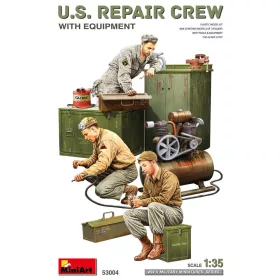 MiniArt U.S. Repair Crew w/Equipment – 1:35 figura makett