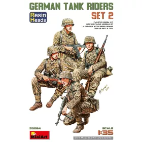   MiniArt German Tank Riders Set 2. Resin Heads – 1:35 figura makett