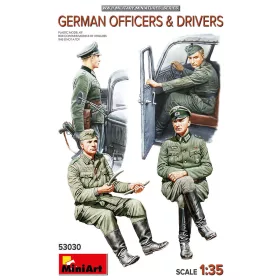 MiniArt German Officers & Drivers – 1:35 figura makett