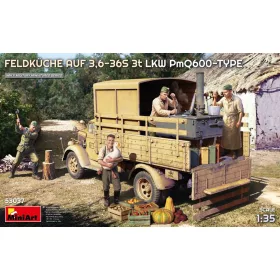   MiniArt Feldkuche Auf 3,6-36S 3t LKW PmQ600-Type – 1:35 teherautó makett