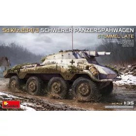   MiniArt Sd.Kfz.234/3 Schwerer Panzerspähwagen Stummel Late – 1:35 harcjármű makett