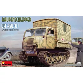   MiniArt Raupenschlepper Ost RSO/01 w/Wooden Shelter – 1:35 munkagép makett