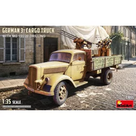   MiniArt German 3t Cargo Truck with  MG 151/20 Drilling – 1:35 teherautó makett