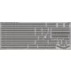Eduard Accessories Prinz Eugen railings for Trumpeter - fotómaratott korlát- és fedélzetrészletek