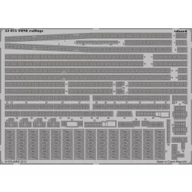   Eduard Accessories TONE railings for Tamiya - fotómaratott korlát- és fedélzetrészletek