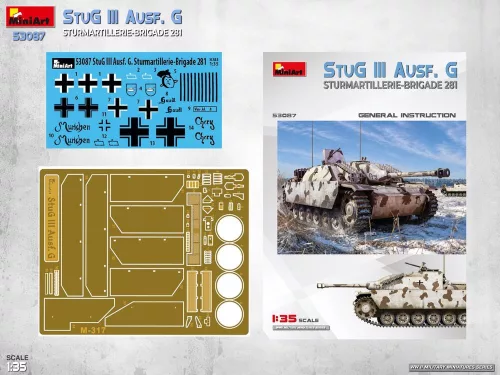 MiniArt StuG III Ausf. G. Sturmartillerie-Brigade 281 – 1:35 harcjármű makett