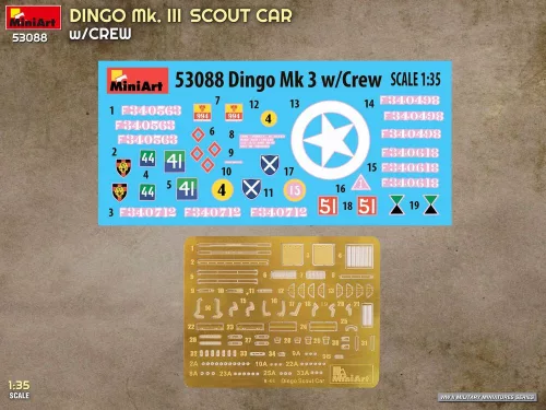 MiniArt Dingo Mk. III Scout Car w/ Crew – 1:35 harcjármű makett