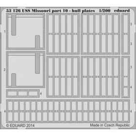   Eduard Accessories USS Missouri part 10-hull plates f. Trum - USS Missouri hajótestlemezek, 10. rész – Trumpeter maketthez
