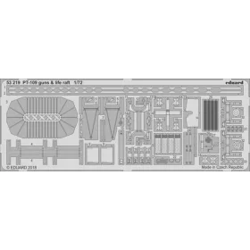   Eduard Accessories PT-109 guns & life raft for Revell - PT-109 fegyverzet és mentőtutaj, Revell maketthez