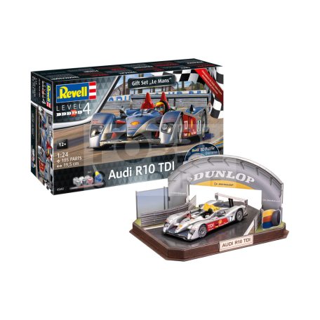 Revell Gift Set Set Audi R10 TDI + 3D Puzzle (Le Mans versenypálya) 1:24 autó makett 5682R