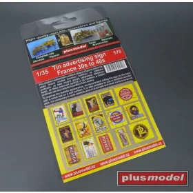   Plus Model Tin advertising sign France – dioráma kellék makett