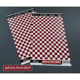   Plus Model Floor tiles red and white – dioráma kellék makett