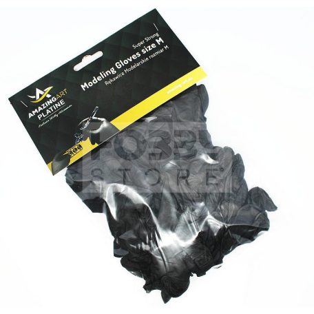 AMAZING ART Platine Series-Extra erős M-es méretű gumikesztyű airbrush festéshez (Modeling Gloves M Super Strong) 5902641619724