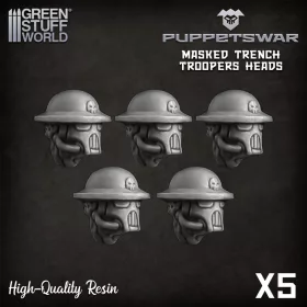 Green Stuff World Masked Trench Troopers heads