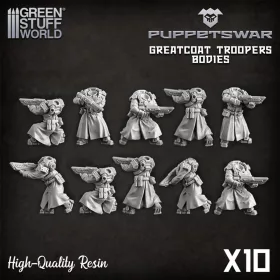 Green Stuff World Greatcoat Troopers Bodies