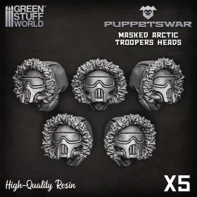 Green Stuff World Masked Arctic Troopers heads