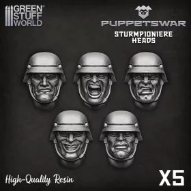 Green Stuff World Sturmpioniere heads
