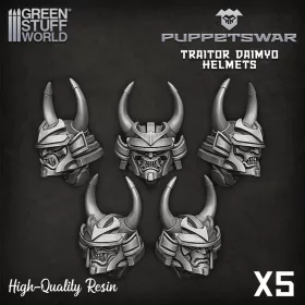 Green Stuff World Loyal Daimyo Helmets 2