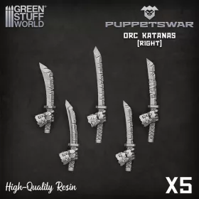 Green Stuff World Orc Katanas - Right