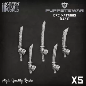 Green Stuff World Orc Katanas - Left
