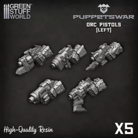 Green Stuff World Orc Pistols - Left