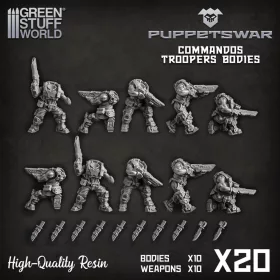 Green Stuff World Commandos Troopers Bodies