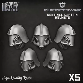 Green Stuff World Sentinel Captain Helmets