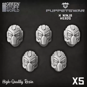Green Stuff World Puppetswar - Ninja Heads