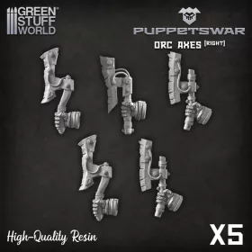 Green Stuff World Puppetswar - Orc Axes - Right