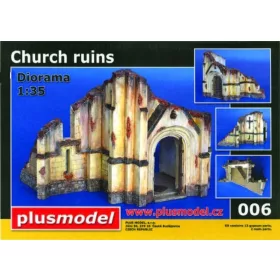   Plus Model Kirchenruine WW II Keramik. – dioráma építmény makett