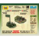 Zvezda Soviet Machine-Gun 'Maxim' with Crew /1941-1943/ 1:72 (6104Z)