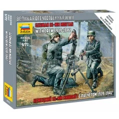   Zvezda German 81 mm Mortar with Crew 1939-1942 makett 1:72 (6111Z)