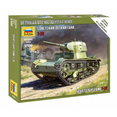 Zvezda Soviet tank T-26 makett 1:100 (6113Z)