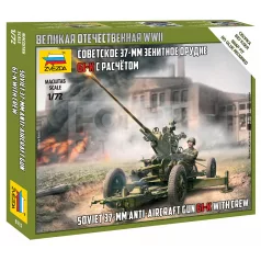   Zvezda Soviet 37 mm Anti-Aircraft Gun 61-K with Crew makett 1:72 (6115Z)