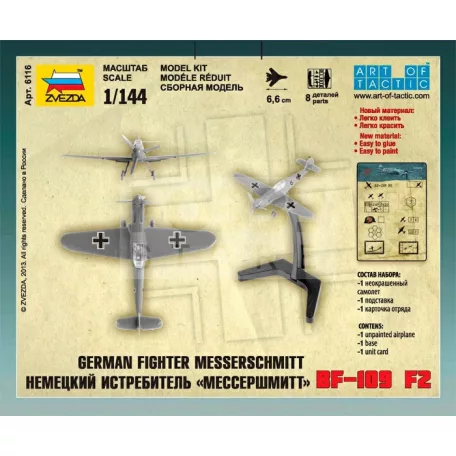 Zvezda Messerschmitt BF-109 F-2 makett 1:144 (6116Z)