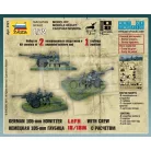 Zvezda German 105 mm Howitzer LeFH-18 with Crew makett 1:72 (6121Z)
