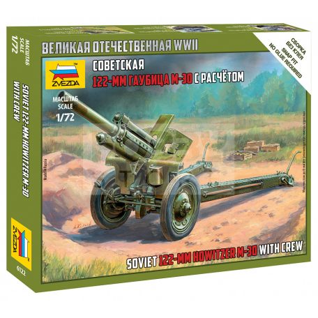 Zvezda Soviet M-30 Howitzer makett 1:72 (6122Z)