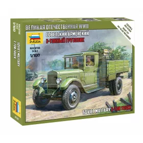   Zvezda Soviet Military 3 Ton Truck ZIS-5 makett 1:100 (6124Z)