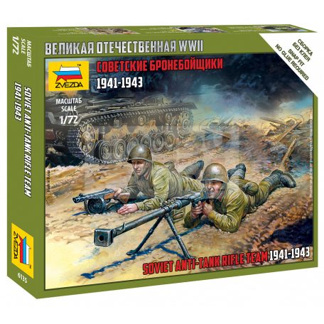 Zvezda Soviet Anti-Tank Rifle Team /1941-1943/ makett 1:72 (6135Z)