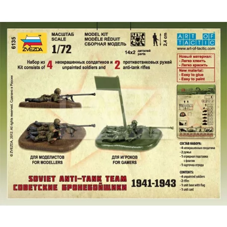 Zvezda Soviet Anti-Tank Rifle Team /1941-1943/ makett 1:72 (6135Z)