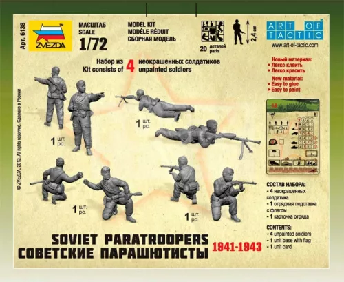 Zvezda Soviet Paratroops makett 1:72 (6138Z)