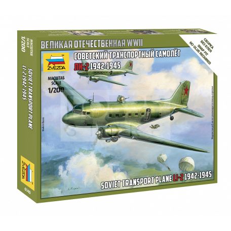 Zvezda Li-2 Soviet Transport Plane makett 1:200 (6140Z)