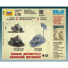 Zvezda German Motorcycle R-12 makett 1:72 (6142Z)